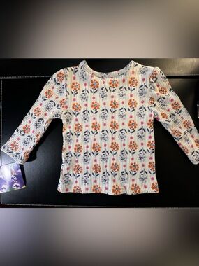 BLUEBERI BLVD GIRLS CREAM  RIBBED  KNIT LONG SLEEVE TOP   SIZE 3T  NWT